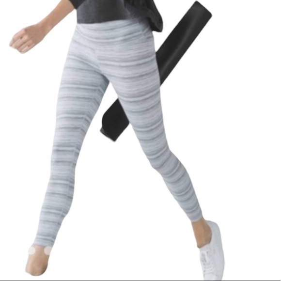 lululemon athletica Pants - LuLuLemon High Times Cyber Stripe Silver Fox Luxe Leggings 7/8 Tights NWT Size 6